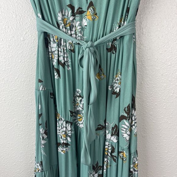 Free People All I Got Maxi Dress Torquiose Floral - Picture 5 of 14